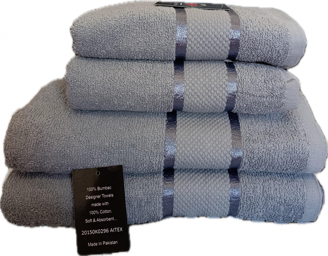 Set 4 Prosoape de Lux ROYAL Calitatea I Gri 100% Bumbac Pieptanat 650 g/mp [1]