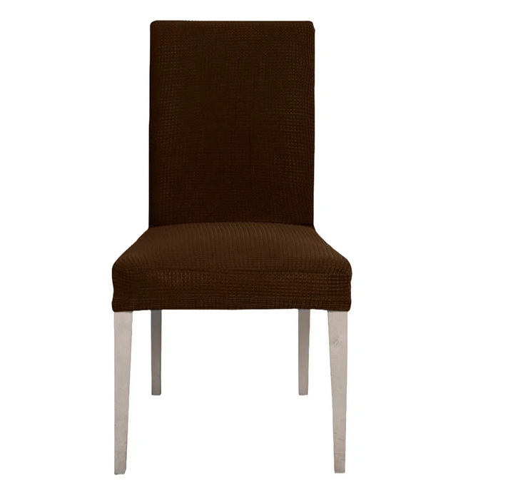 Set 6 Huse Scaun din Bumbac Embosat Maro [2]