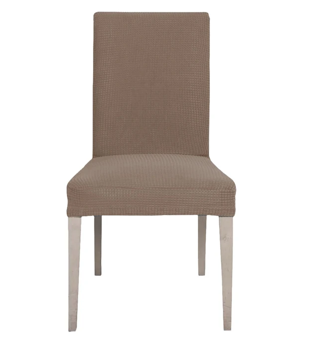 Set 6 Huse Scaun din Bumbac Embosat Caramiziu [2]