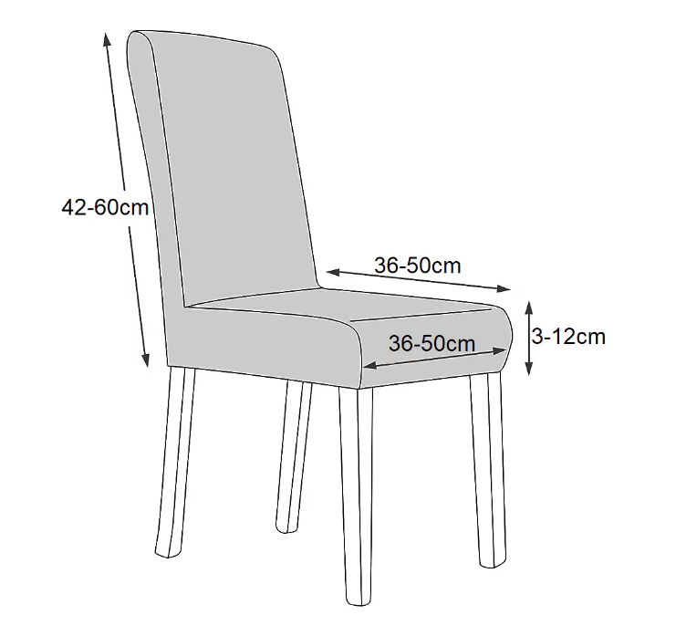 Set 6 Huse Scaun din Bumbac Embosat cu Volan, culoare cafea [2]