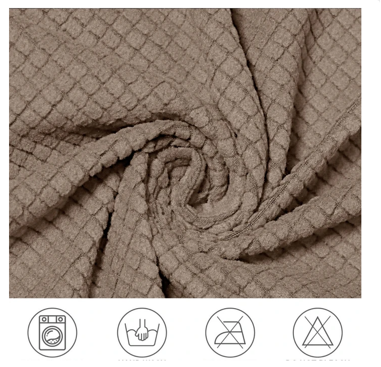 Set 6 Huse Scaun din Bumbac Embosat Caramiziu [3]