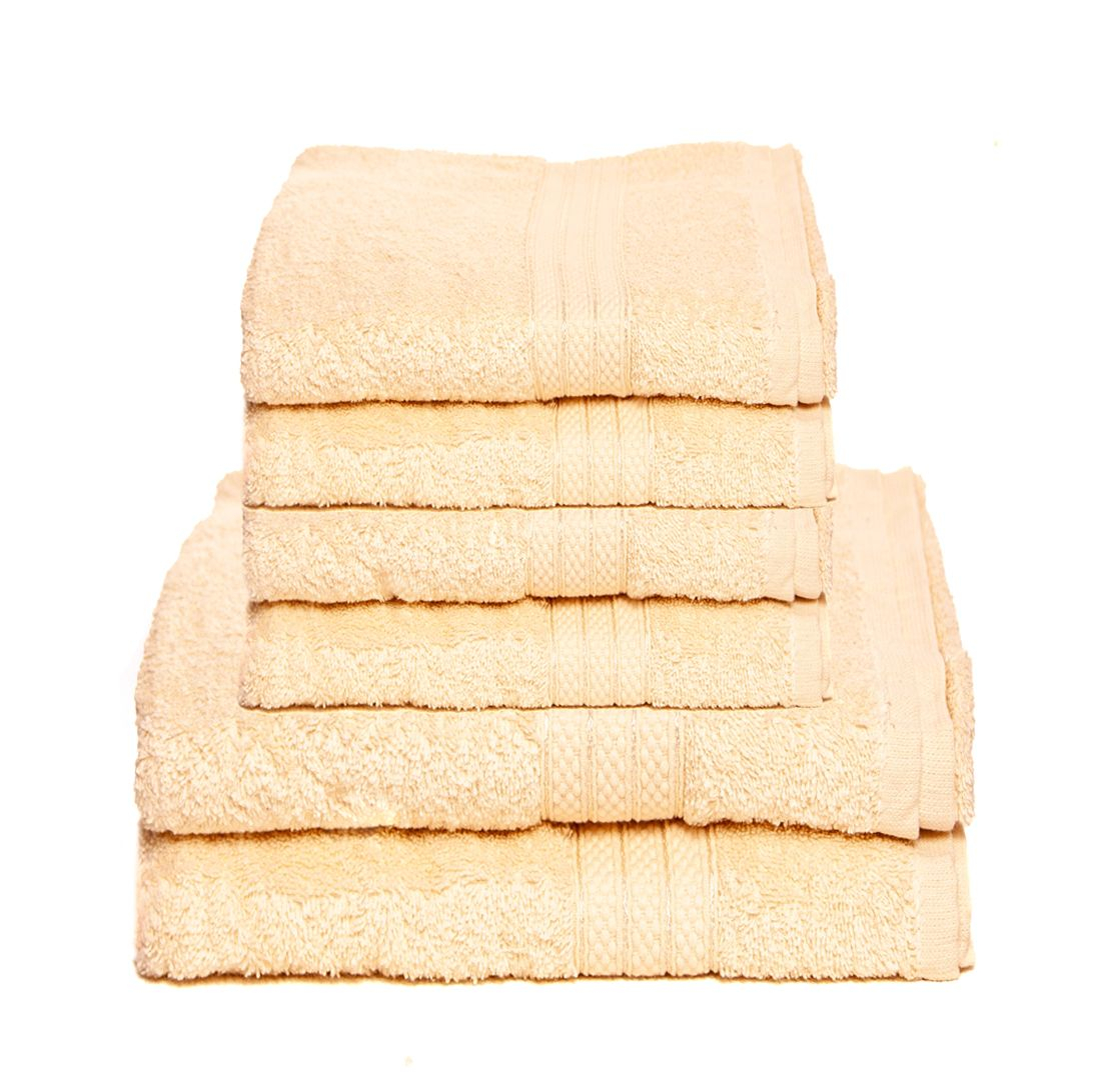 Set 6 Prosoape de Lux ROYAL Calitatea I Beige 100% Bumbac Pieptanat 650 g/mp [1]