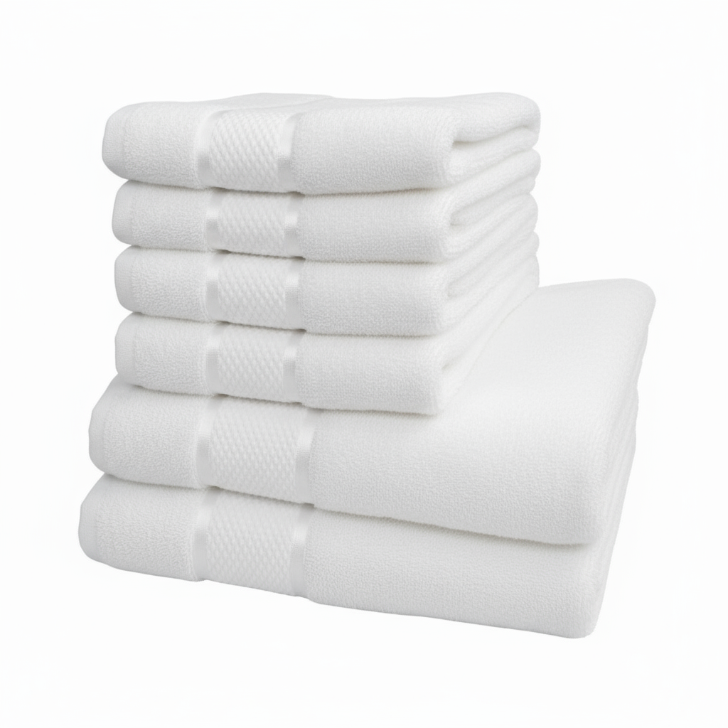 Set 6 Prosoape de Lux ROYAL Calitatea I ALB 100% Bumbac Pieptanat 550 g/mp [2]