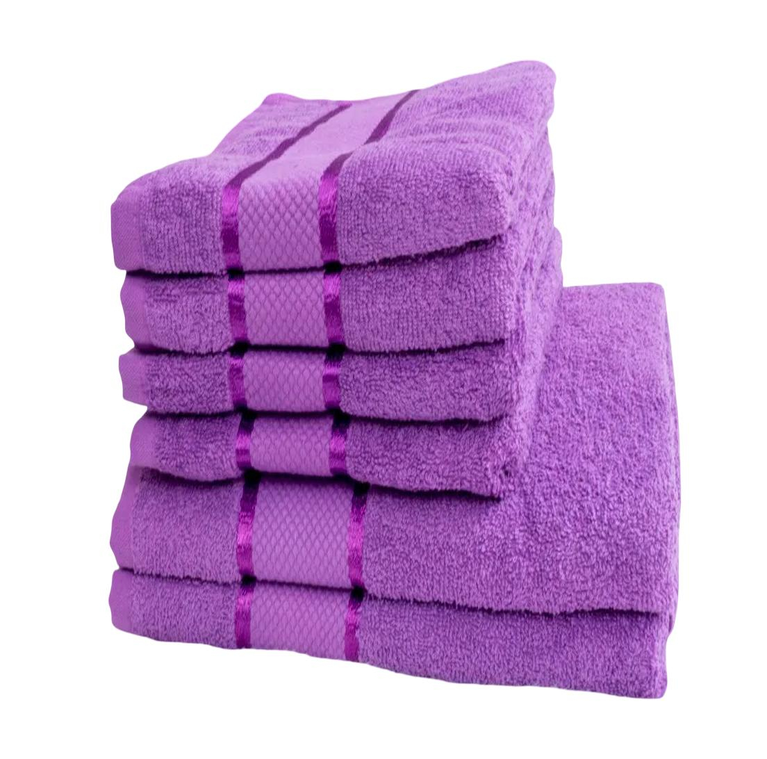 Set 6 Prosoape de Lux ROYAL Calitatea I Purple 100% Bumbac Pieptanat 650 g/mp [1]