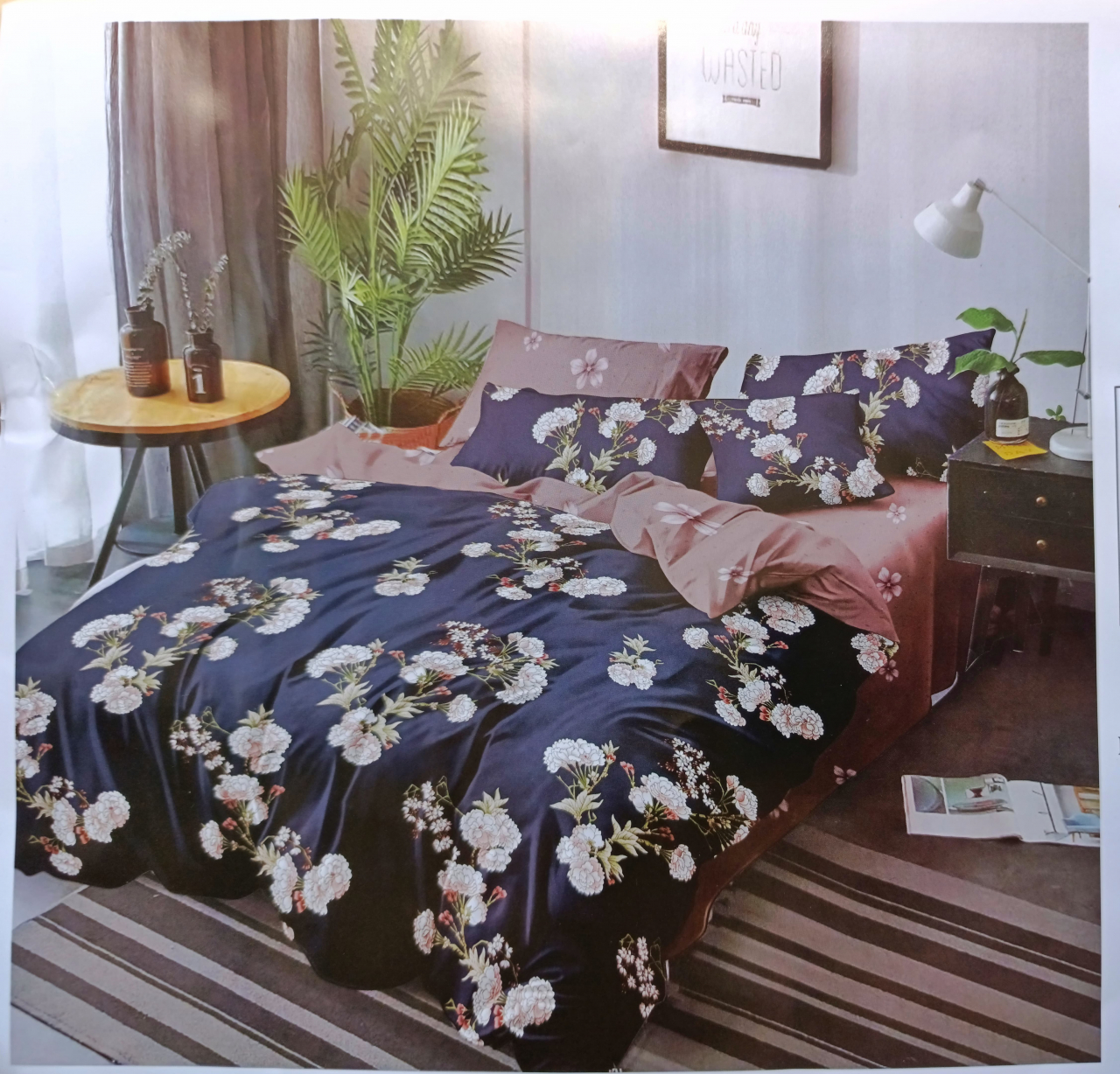 Set Lenjerie  Pucioasa 6 piese king size Sakura F2043 230x250cm Bumbac Finet [3]