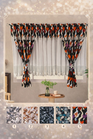 Draperii / Perdele - Set 2 in 1 Draperie + Perdea 5 D ( 400x155cm ) p183