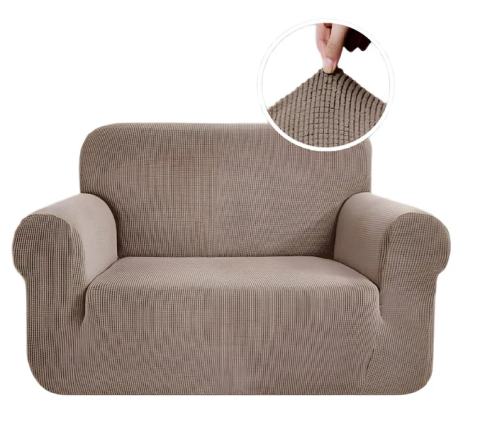 Set Huse Scaune/ Canapea/ Fotolii - Husa pentru canapea, 2 locuri, bumbac embosat, 135 si 175 cm latime