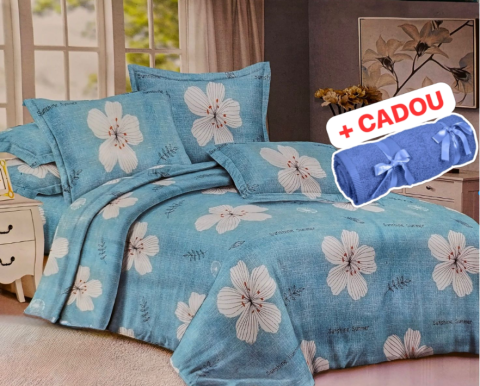 Lenjerii O Persoana - Lenjerie pat o persoana Bleumarin Cod: S024 (170x220cm) + CADOU Prosop 50x90cm 100% Bumbac