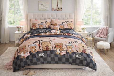 Lenjerii O Persoana - Lenjerie pat o persoana Boba Cod: S030 (170x220cm) + CADOU Prosop 50x90cm 100% Bumbac