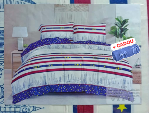 Lenjerii O Persoana - Lenjerie pat o persoana SUA Cod: S054 (170x220cm) + CADOU Prosop 50x90cm 100% Bumbac