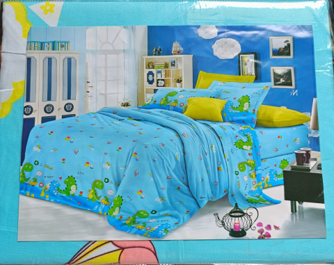 Lenjerie pat o persoana DINO Cod: S057 (170x220cm) + CADOU Prosop 50x90cm 100% Bumbac [2]