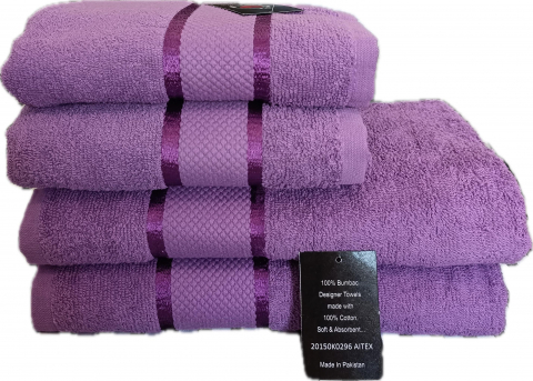 Prosoape - Set 4 Prosoape de Lux ROYAL Calitatea I Mov 100% Bumbac Pieptanat 650 g/mp