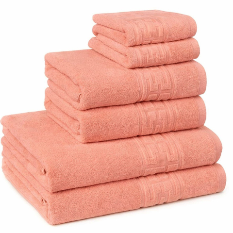 Prosoape - Set 6 Prosoape de Lux ROYAL Somon  100% Bumbac Pieptanat 650 g/mp