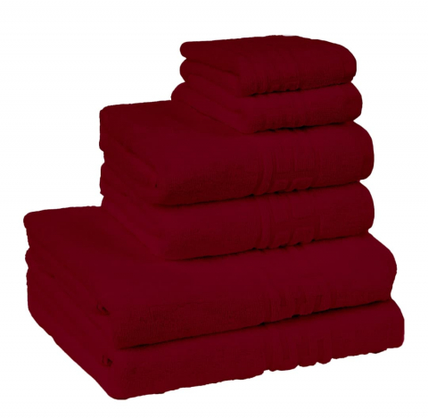 Prosoape - Set 6 Prosoape de Lux ROYAL Cherry 100% Bumbac Pieptanat 650 g/mp
