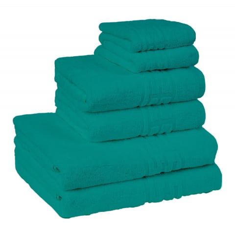 Prosoape - Set 6 Prosoape de Lux ROYAL Green  100% Bumbac Pieptanat 650 g/mp