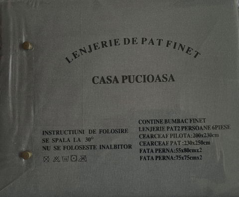 Set Lenjerie Pucioasa 6 piese king size Negru F2006 230x250cm Bumbac Finet [1]