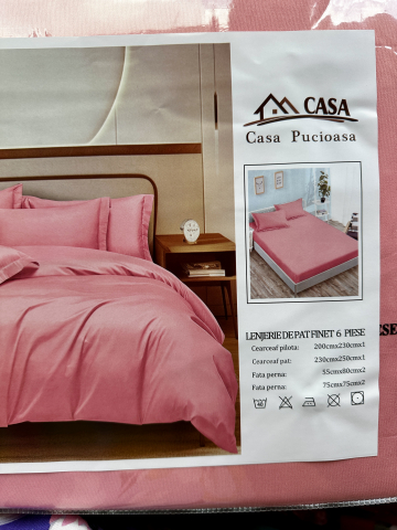 Set Lenjerie Pucioasa 6 piese king size Coral F2015 230x250cm Bumbac Finet [1]