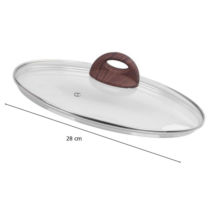 Capac sticla termorezistent, diametru 28 cm, BML-28, cu maner prindere [2]