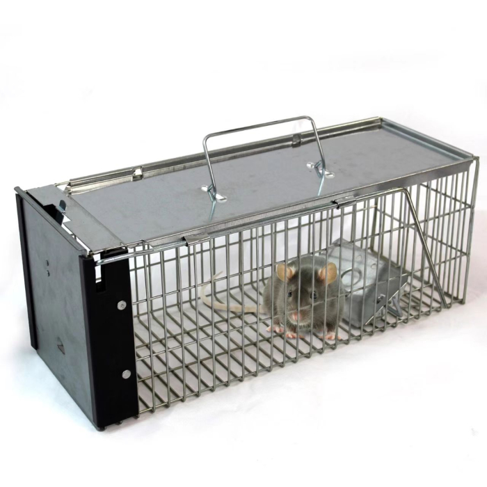 Capcana metalica pentru sobolani 40x16 cm, cursa profesionala reutilizabila pentru rozatoare, capcana mare pentru sobolani si soareci, sistem rezistent din metal pentru casa, ferma sau depozit [6]