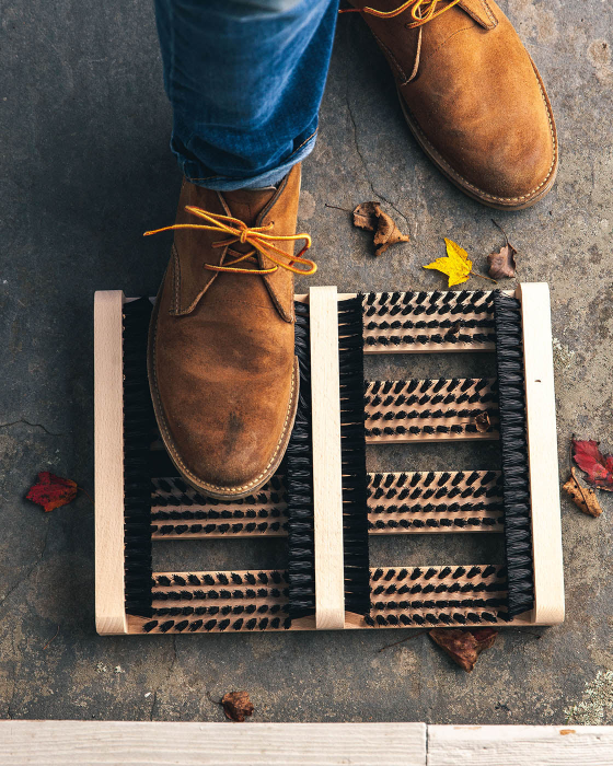 Dispozitiv din lemn cu perii pentru curatat incaltaminte 36x29 cm [4]