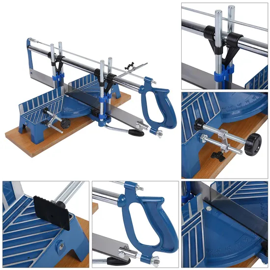 Fierastrau manual profesional pentru taieri la unghi, lama 600 mm, suport lemn, reglaj unghiuri 90, 45, 35, 30, 22.5 grade [3]