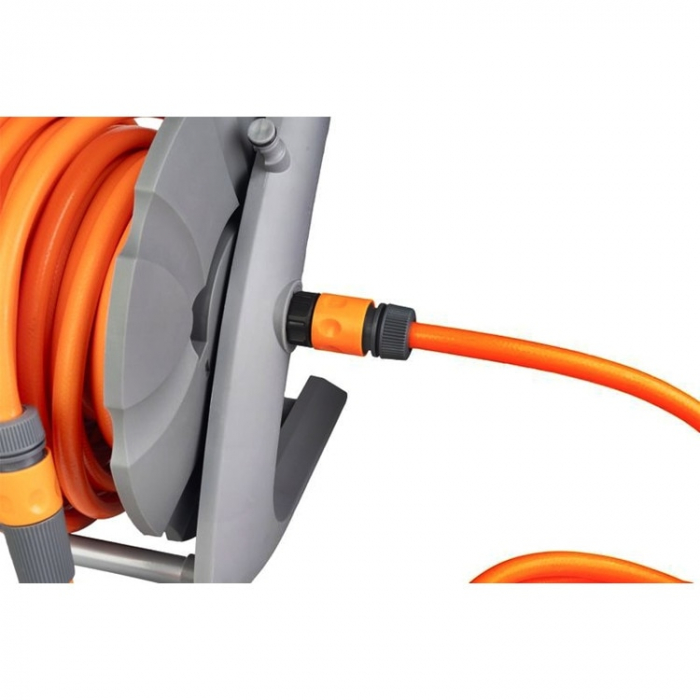 Furtun cu derulator si accesorii stropit, conectica 1/2 si 3/4, 3 straturi, 20+2m, max 24 bar [3]