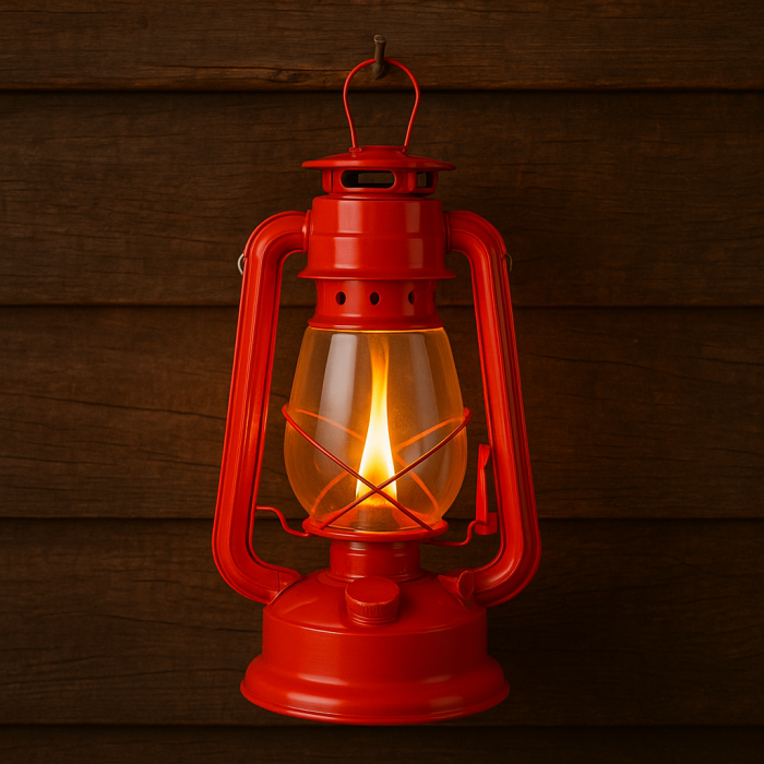 Lampa cu gaz lampant, SGTT Red, inaltime 30 cm, cu agatatoare [6]