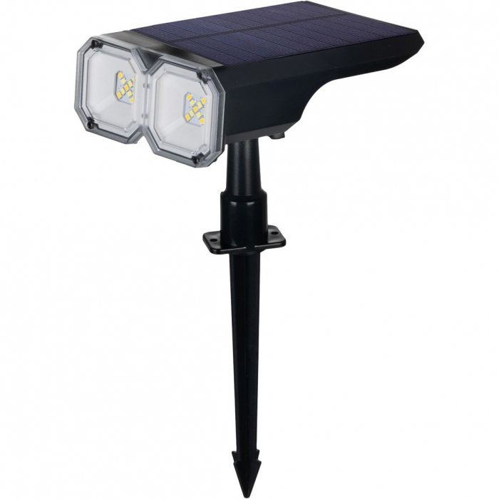 Lampa solara cu 18 Led, 16x10x27 cm, fixare in pamant, reglabila 120 grade, acumulator 1200mAh [2]