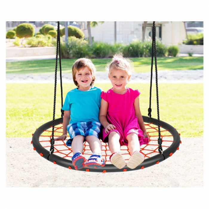 Leagan rotund pentru copii 3-12 ani SpiderNet, diamentru 95 cm, max 70 kg, franghii agatare 1.8 m [3]