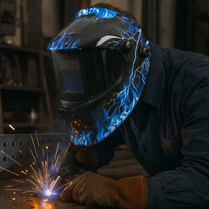 Masca sudura GalaxyLight, autodark, reglaj automat, alimentare celule solare + baterie [2]