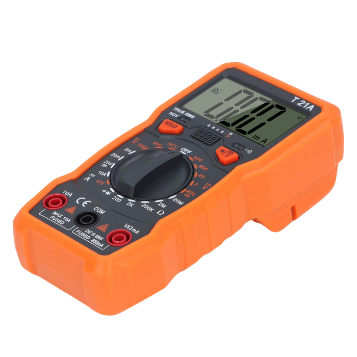 Multimetru digital profesional 1000A/20A, afisaj LCD, NCV, avertizare sonora, lanterna LED, alimentare 3xAAA [2]