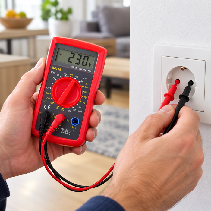 Multimetru digital, tensiune AC/DC pana la 300 V, masurare curent DC si rezistenta, test diode, semnalizare acustica, ecran LCD, sonde test, baterie 9 V inclusa [2]