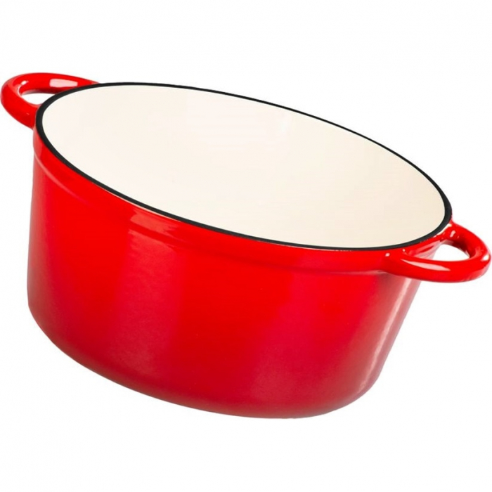 Oala cu capac din fonta emailata,SGTT, capacitate 4l, manere prindere, diametru 24 cm [2]