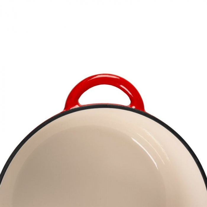 Oala cu capac din fonta emailata,SGTT, capacitate 4l, manere prindere, diametru 24 cm [3]