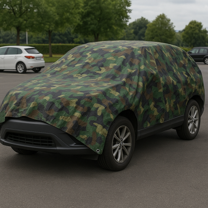 Prelata impermeabila Army Camouflage, 3x4m cu inele de prindere, 80gr/mﾲ [2]