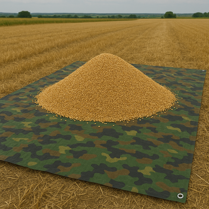 Prelata impermeabila Army Camouflage, 3x4m cu inele de prindere, 80gr/mﾲ [6]