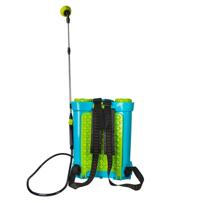 Pulverizator electric cu acumulator 16L, baterie 12V 8Ah, presiune 5.5 bari, lance inox, 3 duze, vermorel pentru gradina, vie si livada [3]