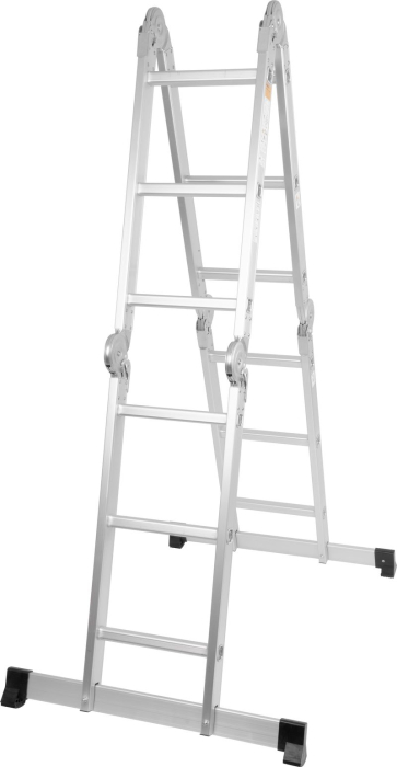 Scara multifunctionala articulata cu platforma ML 103, 4x3 trepte, aluminiu, 4 in 1, pliabila, sarcina maxima 150 kg [3]