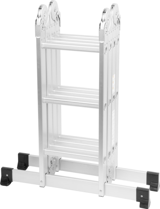 Scara multifunctionala articulata cu platforma ML 103, 4x3 trepte, aluminiu, 4 in 1, pliabila, sarcina maxima 150 kg [5]