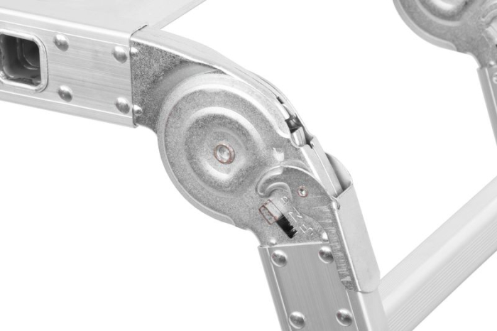Scara multifunctionala articulata cu platforma ML 103, 4x3 trepte, aluminiu, 4 in 1, pliabila, sarcina maxima 150 kg [7]