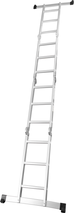 Scara multifunctionala articulata cu platforma ML 103, 4x3 trepte, aluminiu, 4 in 1, pliabila, sarcina maxima 150 kg [4]