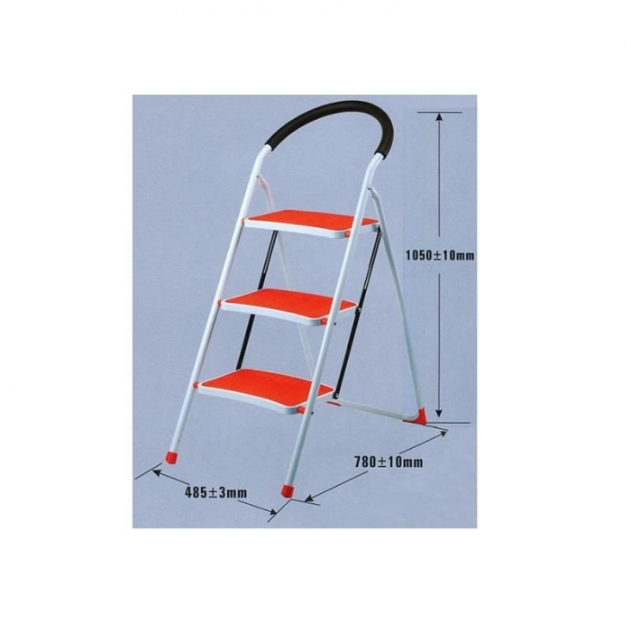 Scara otel 3 trepte Strend Pro WR2062K-1, 150 kG, portocalie [3]