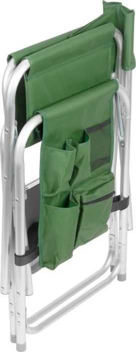 Scaun pliabil pentru camping si pescuit , masa laterala rabatabila cu suport pahar, max. 120 kg, 55x45x78 cm, verde [7]