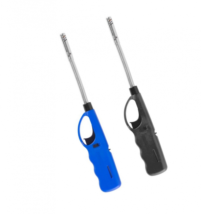 Set 2 brichete pe gaz cu gat flexibil, antivant, pentru camping, aprindere piezo, reincarcabile [1]
