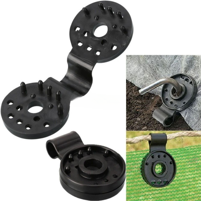 Set 20 cleme pentru fixare plasa de umbrire SGTT Garden, prindere rapida si sigura, verde [3]