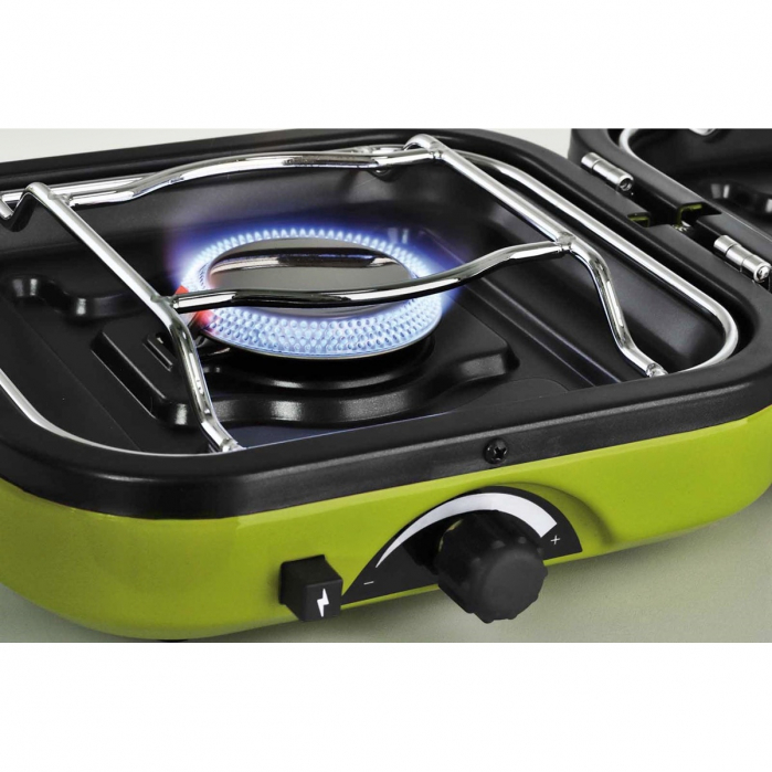 Set aragaz camping portabil si butelie gaz, 2in1, plita si arzator, butelie gaz 230 g [4]