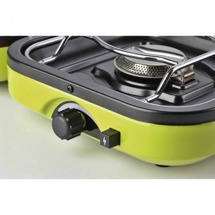 Set aragaz camping portabil si butelie gaz, 2in1, plita si arzator, butelie gaz 230 g [3]