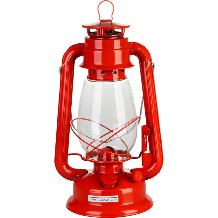Set lampa cu fitil + ulei lampa 1l, culoare rosie, inaltime 30cm [3]