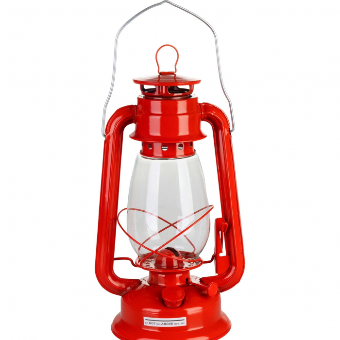 Set lampa cu fitil + ulei lampa 1l, culoare rosie, inaltime 30cm [4]