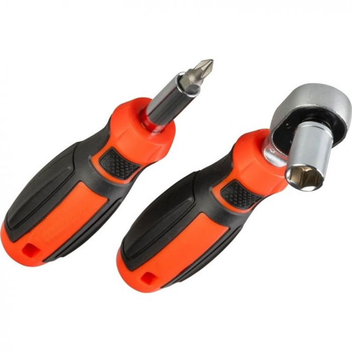 Set mixt surubelnita si cheie cu clichet, 38 buc biti si adaptoare magnetice Cr-V, in cutie transport plastic [3]
